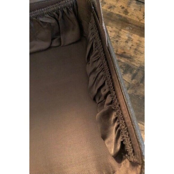 VINTAGE 1940's WARREN LEATHER TRAIN TRAVEL VANITY LUGGAGE CASE & SUPPLIES USA - Picture 9 of 11